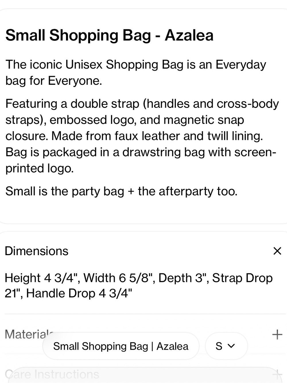 Telfar Azalea Denim Barrel Crossbody Bag - Small - Picture 2 of 7